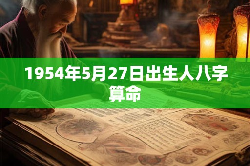 1954年5月27日出生人八字算命