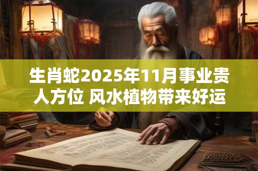 生肖蛇2025年11月事业贵人方位 风水植物带来好运