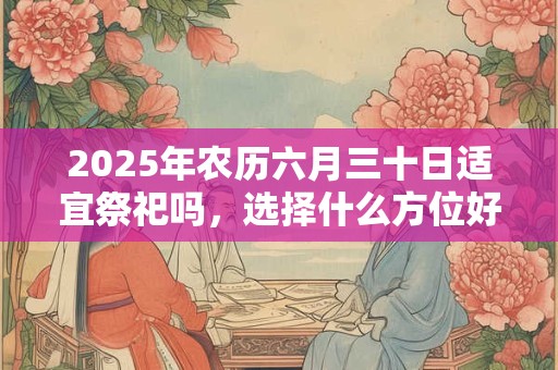 2025年农历六月三十日适宜祭祀吗，选择什么方位好？