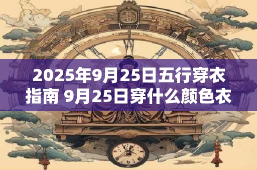 2026年9月25日五行穿衣指南 9月25日穿什么颜色衣服