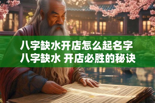 八字缺水开店怎么起名字 八字缺水 开店必胜的秘诀来啦！