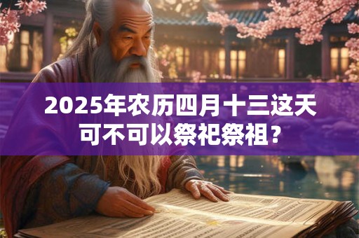 2025年农历四月十三这天可不可以祭祀祭祖？