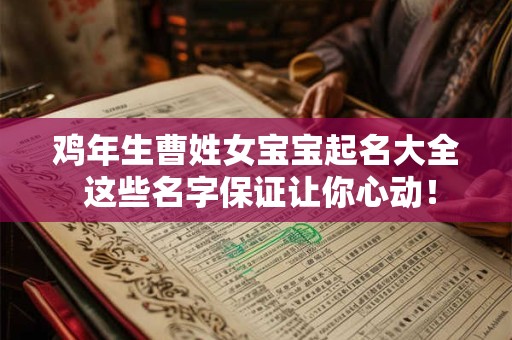 鸡年生曹姓女宝宝起名大全 这些名字保证让你心动! 鸡年生曹姓女宝宝起名大全 这些名字保证让你心动!