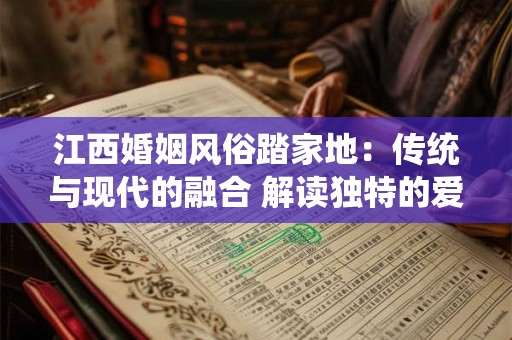 江西婚姻风俗踏家地：传统与现代的融合 解读独特的爱情密码