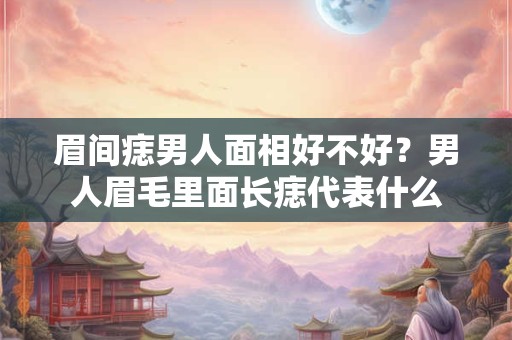 眉间痣男人面相好不好？男人眉毛里面长痣代表什么