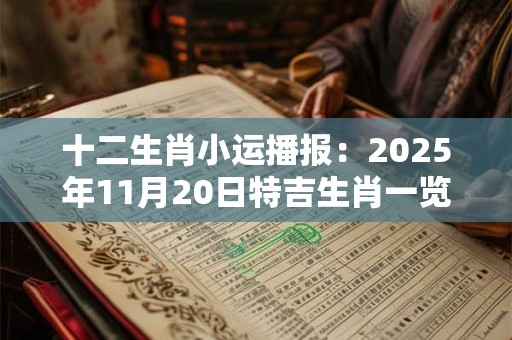 十二生肖小运播报：2025年11月20日特吉生肖一览表