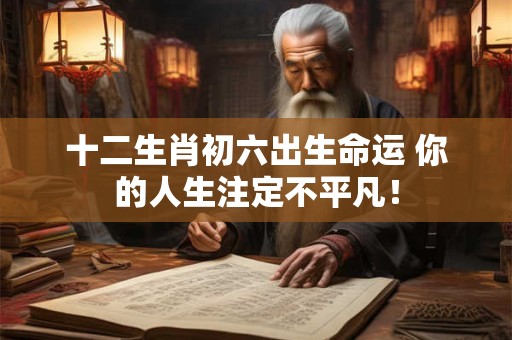 十二生肖初六出生命运 你的人生注定不平凡！