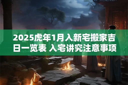 2025虎年1月入新宅搬家吉日一览表 入宅讲究注意事项