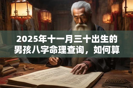2025年十一月三十出生的男孩八字命理查询，如何算命