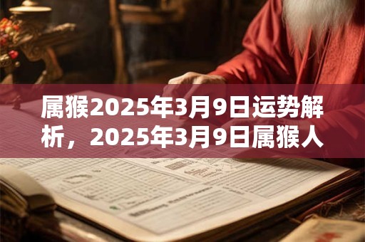 属猴2026年3月9日运势解析,2026年3月9日属猴人运势好吗? 属猴2026年3月9日运势解析,2026年3月9日属猴人运势好吗?