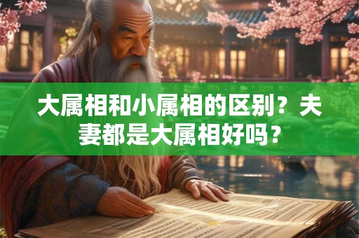 大属相和小属相的区别？夫妻都是大属相好吗？
