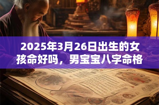 2025年3月26日出生的女孩命好吗，男宝宝八字命格
