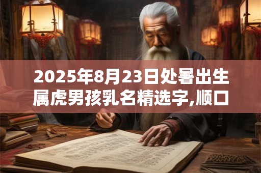 2025年8月23日处暑出生属虎男孩乳名精选字,顺口好听的男孩乳名推荐