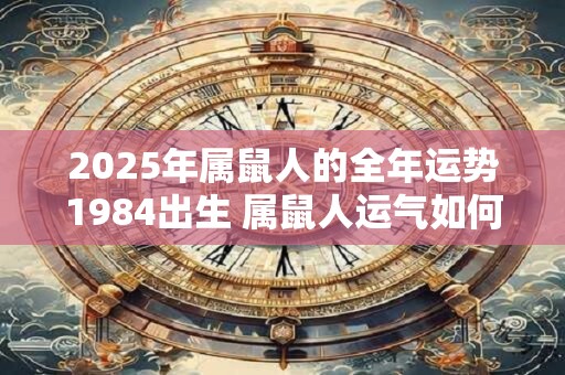 2025年属鼠人的全年运势1984出生 属鼠人运气如何