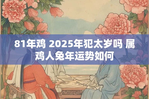 81年鸡 2025年犯太岁吗 属鸡人兔年运势如何