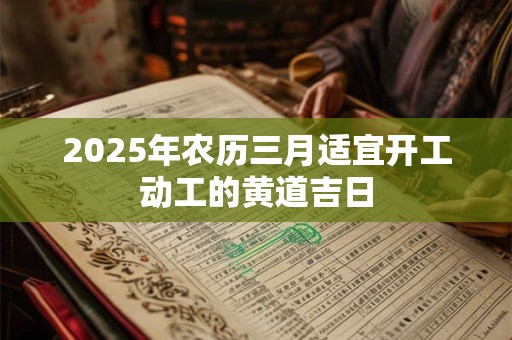 2025年农历三月适宜开工动工的黄道吉日