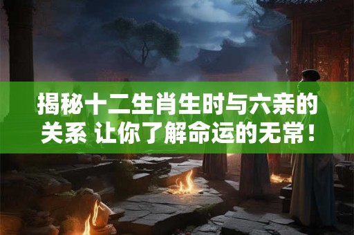 揭秘十二生肖生时与六亲的关系 让你了解命运的无常！
