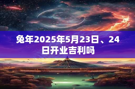 兔年2025年5月23日、24日开业吉利吗