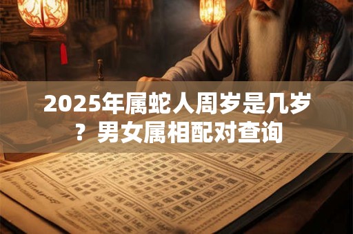 2025年属蛇人周岁是几岁？男女属相配对查询