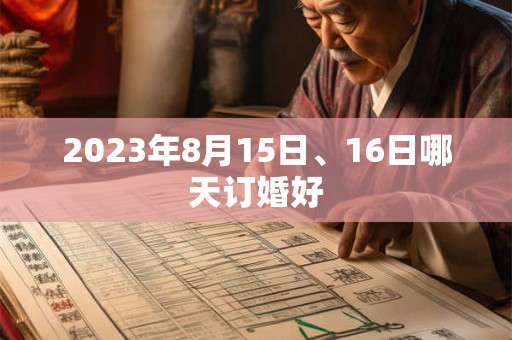 2023年8月15日、16日哪天订婚好 2023年8月15日、16日哪天订婚好