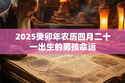 2025癸卯年农历四月二十一出生的男孩命运