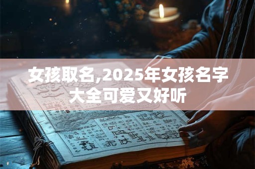 女孩取名,2026年女孩名字大全可爱又好听