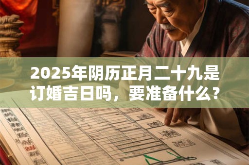 2025年阴历正月二十九是订婚吉日吗，要准备什么？