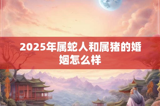 2025年属蛇人和属猪的婚姻怎么样