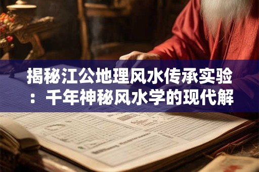 揭秘江公地理风水传承实验：千年神秘风水学的现代解读