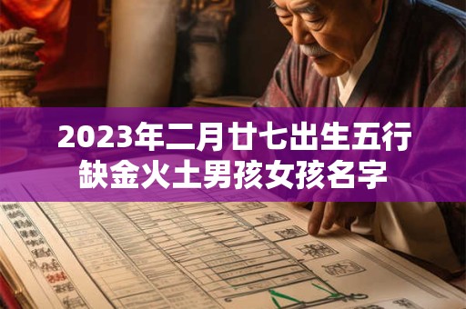 2023年二月廿七出生五行缺金火土男孩女孩名字