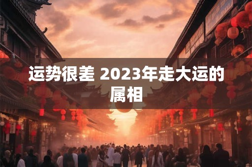运势很差 2023年走大运的属相