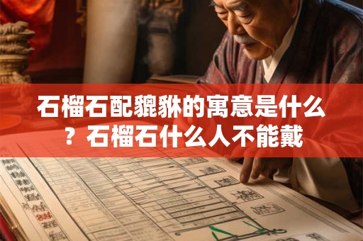 石榴石配貔貅的寓意是什么？石榴石什么人不能戴