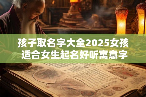 孩子取名字大全2025女孩 适合女生起名好听寓意字眼
