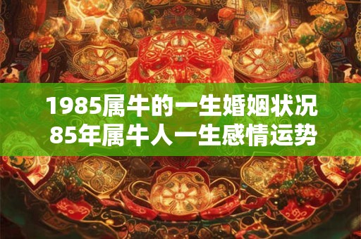 1985属牛的一生婚姻状况 85年属牛人一生感情运势
