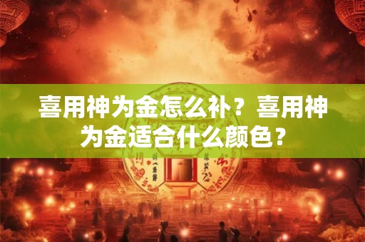 喜用神为金怎么补?喜用神为金适合什么颜色? 喜用神为金怎么补?喜用神为金适合什么颜色?