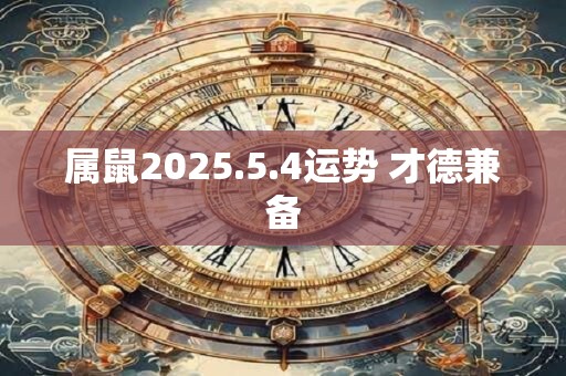 属鼠2026.5.4运势 才德兼备