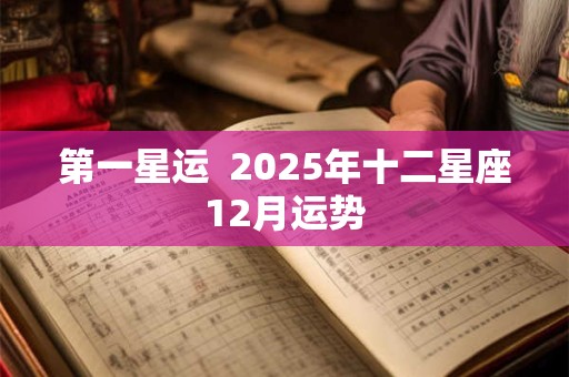 第一星运  2025年十二星座12月运势