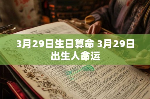 3月29日生日算命 3月29日出生人命运