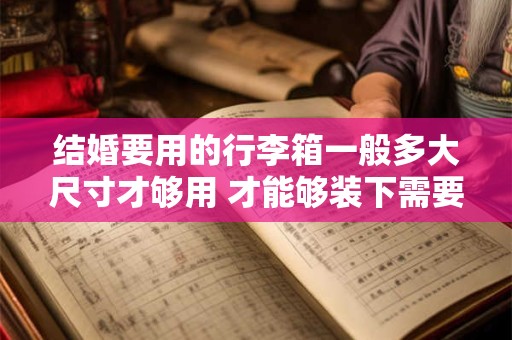结婚要用的行李箱一般多大尺寸才够用 才能够装下需要的东西