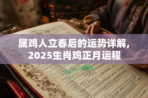 属鸡人立春后的运势详解,2025生肖鸡正月运程