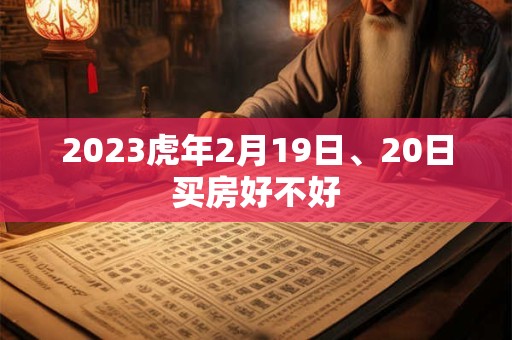 2023虎年2月19日、20日买房好不好