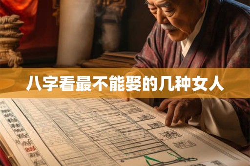 八字看最不能娶的几种女人 八字看最不能娶的几种女人
