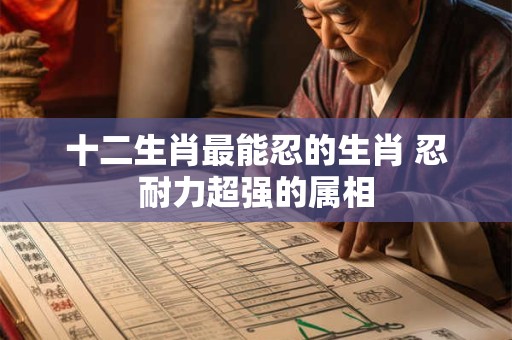 十二生肖最能忍的生肖 忍耐力超强的属相