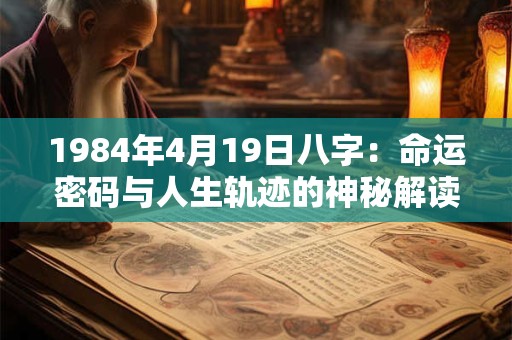 1984年4月19日八字：命运密码与人生轨迹的神秘解读