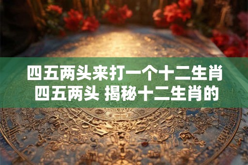 四五两头来打一个十二生肖 四五两头 揭秘十二生肖的秘密！