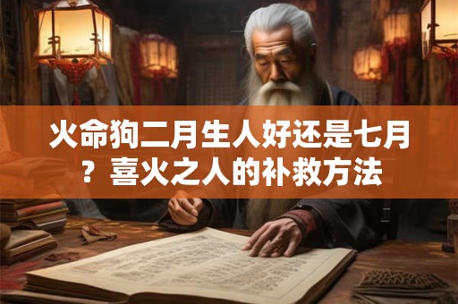 火命狗二月生人好还是七月？喜火之人的补救方法
