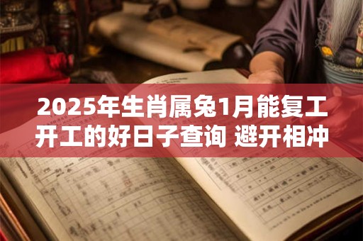 2025年生肖属兔1月能复工开工的好日子查询 避开相冲生肖