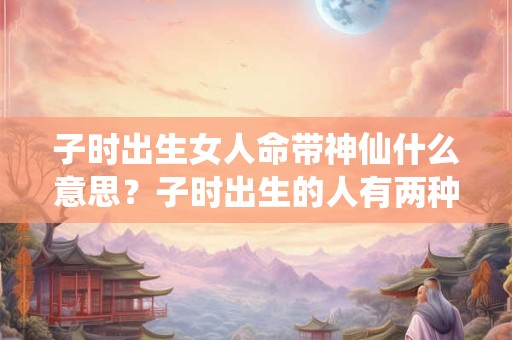 子时出生女人命带神仙什么意思？子时出生的人有两种命