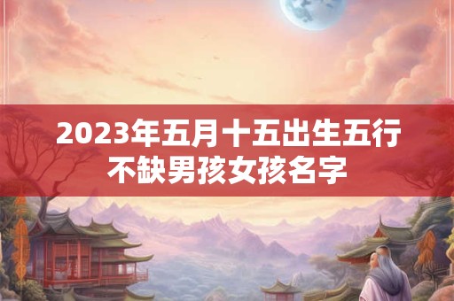 2023年五月十五出生五行不缺男孩女孩名字