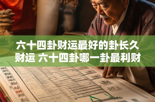 六十四卦财运最好的卦长久财运 六十四卦哪一卦最利财